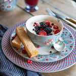 Load image into Gallery viewer, Pip Studio Flower Festival Blue Porcelain Dinner Plate 51001286