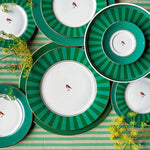 Load image into Gallery viewer, Green Porcelain Breakfast Plate 21 cm Love Birds Collection by Pip Studio