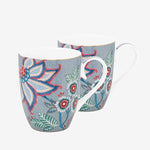 Load image into Gallery viewer, Pip Studio Flower Festival Blue Porcelain Mug Set 51002313