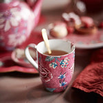 Load image into Gallery viewer, Pip Studio Flower Festival Red Porcelain Mug Set 51002328