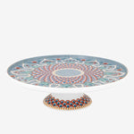 Load image into Gallery viewer, Pip Studio Flower Festival Blue Porcelain Cake Stand 51010027