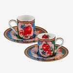 Load image into Gallery viewer, Chiara Alessi Capri Blue Green Porcelain Coffee Cup Set CAPVB2ECBG2