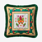 Load image into Gallery viewer, Chiara Alessi Carpe Diem Green Velvet Decorative Pillow CATCD4343F1