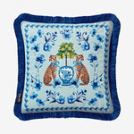 Load image into Gallery viewer, Chiara Alessi Carpe Diem Blue Velvet Decorative Pillow CATLP4343BL