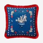 Load image into Gallery viewer, Chiara Alessi Carpe Diem Blue Velvet Decorative Pillow CATPF4343DB