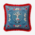 Load image into Gallery viewer, Chiara Alessi Carpe Diem Mavi Kadife Dekoratif Yastık CATPF4343LB #TİCSBRANDS#