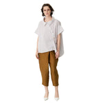 Load image into Gallery viewer, BİZE Patı Yamuk ve Büzgülü Gömlek - Bej mzkcb0-gy.myshopify.com BİZE Patı Yamuk ve Büzgülü Gömlek - Bej #TİCSBRANDS#