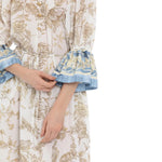 Load image into Gallery viewer, KİWE Dik Yakalı Desenli Midi Bej Elbise mzkcb0-gy.myshopify.com KİWE Dik Yakalı Desenli Midi Bej Elbise #TİCSBRANDS#