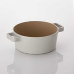 Load image into Gallery viewer, Neoflam Fika Aluminum Cast Iron Pot with Beige Glass Lid 18 cm