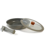 Load image into Gallery viewer, Neoflam Midas Gray 6 Piece Detachable Handle Nesting Induction Pot and Pan Set