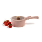 Load image into Gallery viewer, Neoflam Midas Pink 9 Piece Detachable Handle Nesting Induction Pot and Pan Set