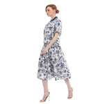 Load image into Gallery viewer, KİWE Triko Yaka Mavi Etekli Takım mzkcb0-gy.myshopify.com KİWE Triko Yaka Mavi Etekli Takım #TİCSBRANDS#