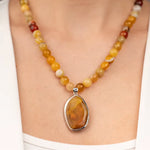 Load image into Gallery viewer, 4-1 Doğal Taş Madalyon Kolye mzkcb0-gy.myshopify.com Doğal Taş Madalyon Kolye #TİCSBRANDS#
