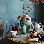 Load image into Gallery viewer, Pip Studio Flower Festival Blue Porcelain Cake Plate 51001284
