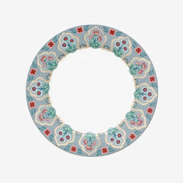 Pip Studio Flower Festival Blue Porcelain Breakfast Plate 51001285