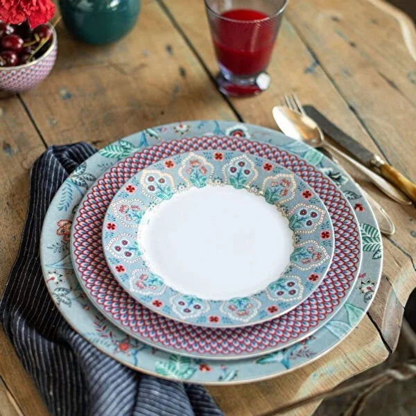 Pip Studio Flower Festival Mavi Porselen Kahvaltı Tabağı 51001285 #TİCSBRANDS#