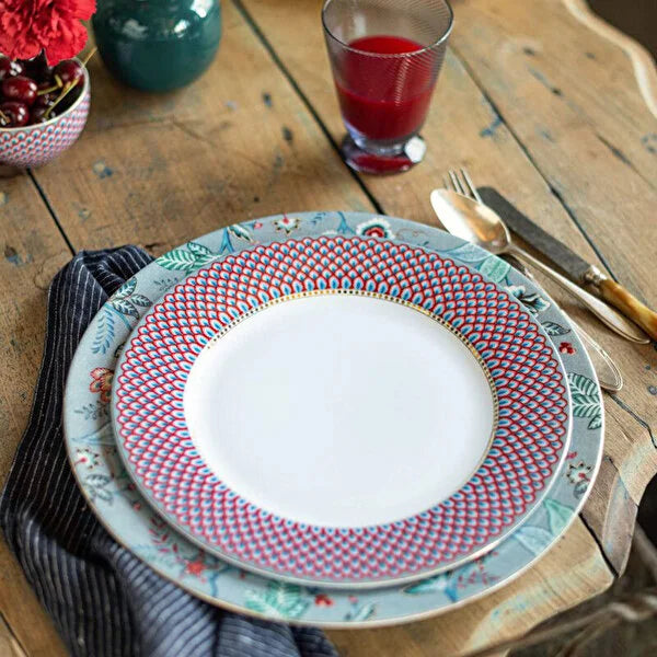 Pip Studio Flower Festival Blue Porcelain Dinner Plate 51001286