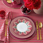 Load image into Gallery viewer, Pip Studio Flower Festival Red Porcelain Dinner Plate 51001296
