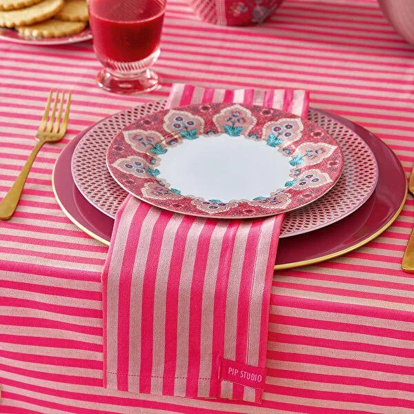 Pip Studio Flower Festival Red Porcelain Dinner Plate 51001296