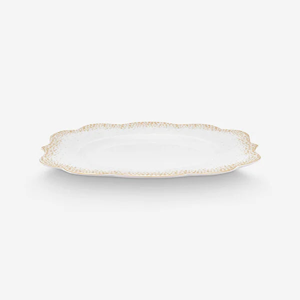 Pip Studio Royal Gold White Porcelain Breakfast Plate 51001397