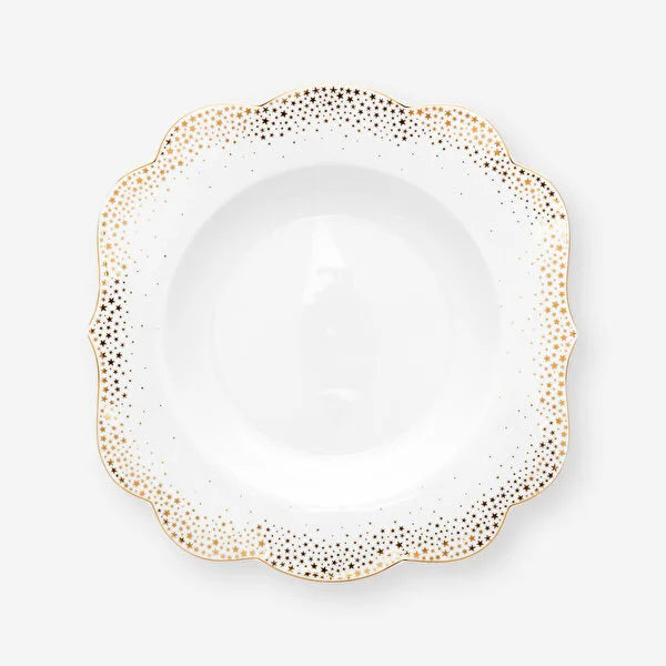 Pip Studio Royal Gold White Porcelain Deep Plate 51001398