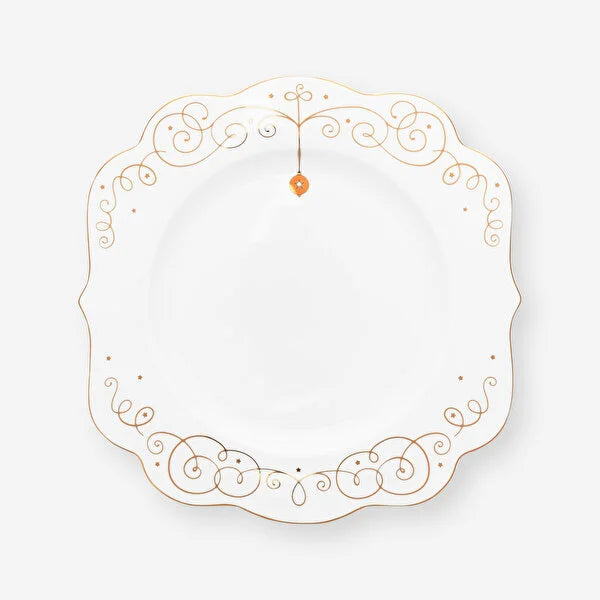 Pip Studio Royal Gold White Porcelain Dinner Plate 51001399