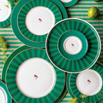 Load image into Gallery viewer, Yeşil Porselen Kahvaltı Tabağı 21 Cm Love Birds Collection by Pip Studio #TİCSBRANDS#
