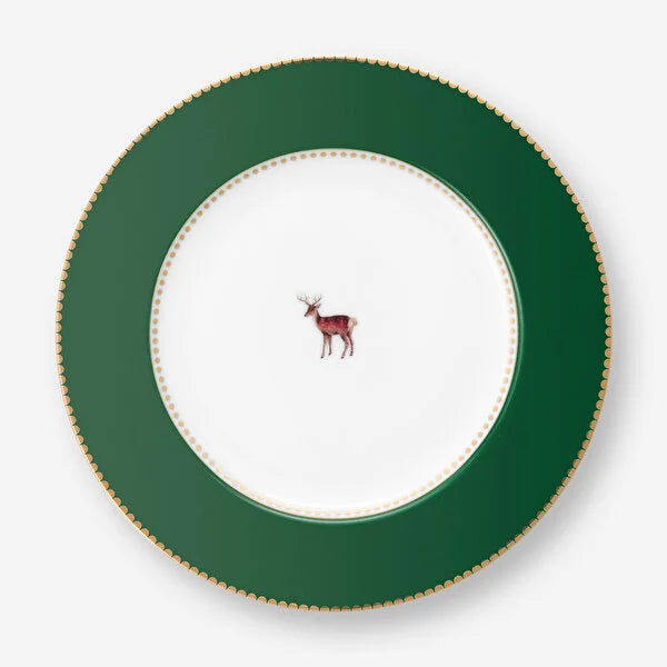 Green Porcelain Cake Plate 17 cm Love Birds Collection by Pip Studio