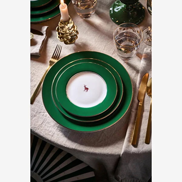 Green Porcelain Cake Plate 17 cm Love Birds Collection by Pip Studio