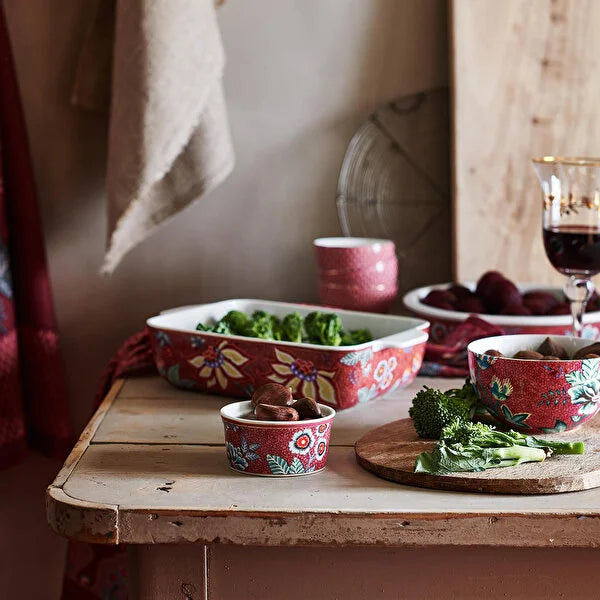 Pip Studio Flower Festival Kırmızı Porselen Kase 51003194