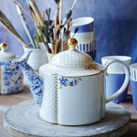 Load image into Gallery viewer, Pip Studio Royal White Blue White Porcelain Teapot 51005021
