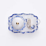 Load image into Gallery viewer, Pip Studio Royal White Blue White Porcelain Sugar Bowl 51008021
