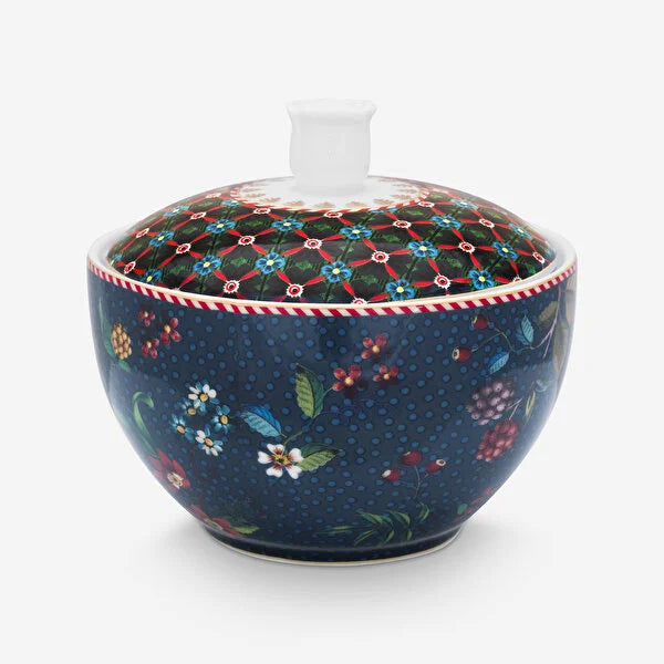 Pip Studio Berry Blues Blue Porcelain Sugar Bowl 51008053