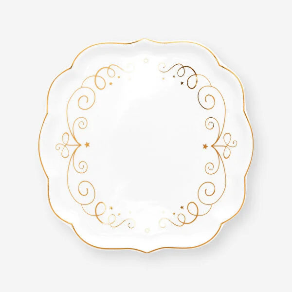 Pip Studio Royal Gold White Porcelain Tea Plate 51013027