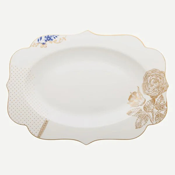 Pip Studio Royal White Blue White Porcelain Serving Plate 51018028