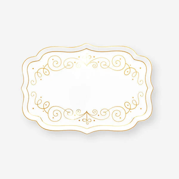 Pip Studio Royal Gold White Porcelain Tray 51018154