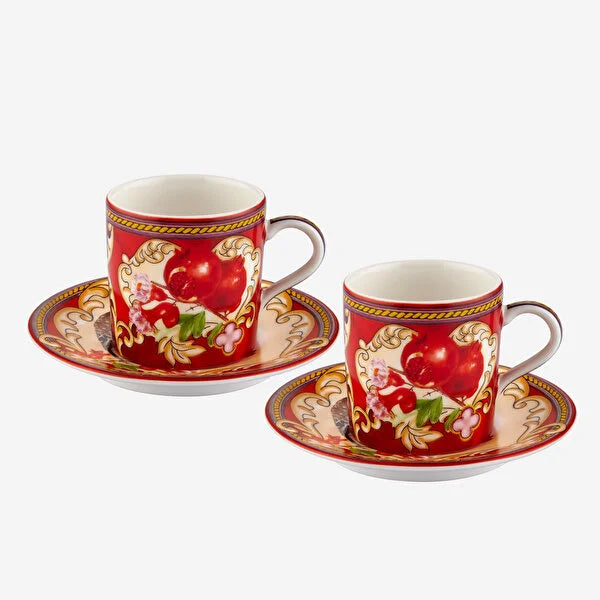 Chiara Alessi Capri Red Porcelain Coffee Cup Set CAPDV2ECRB2