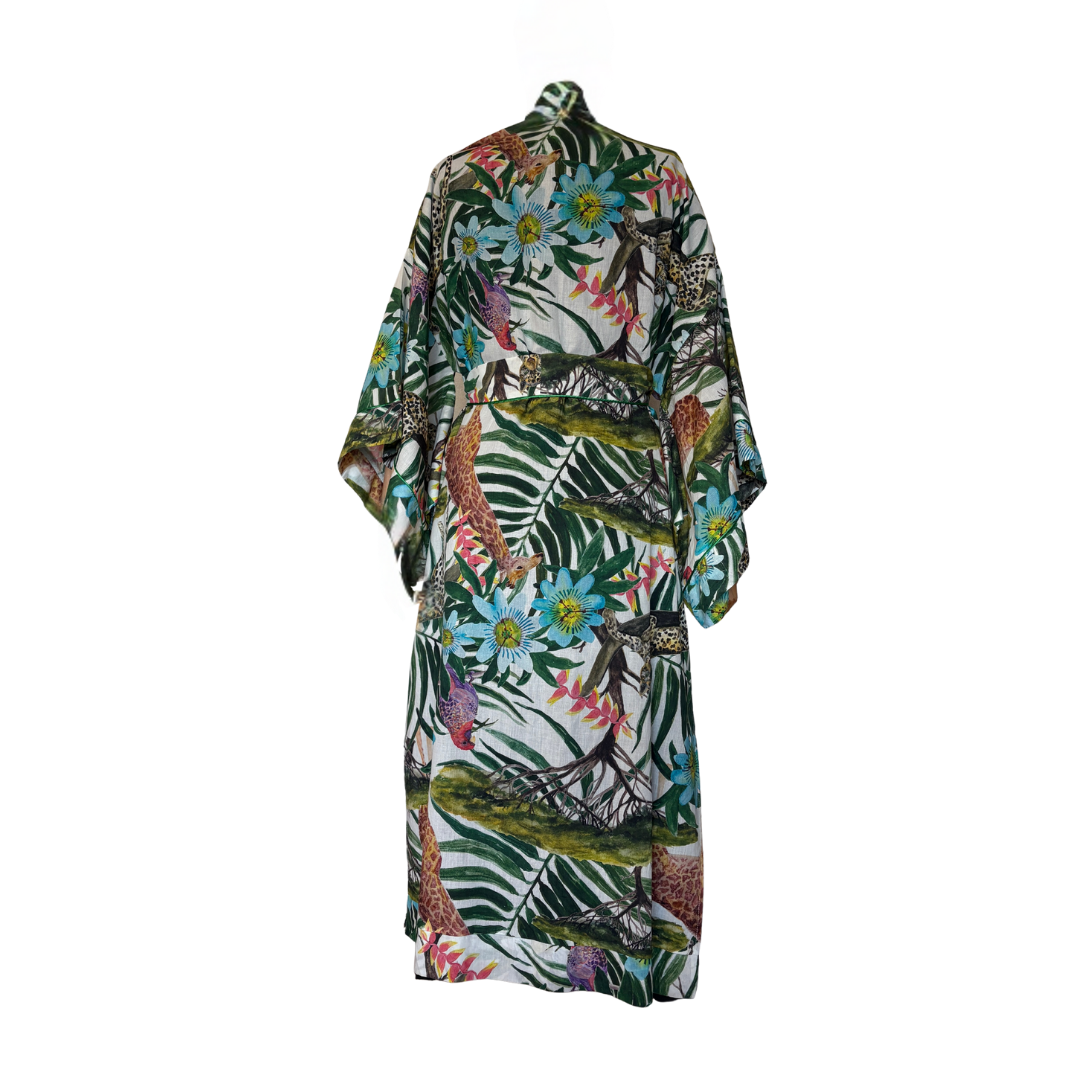 Tropical Patterned Kimono