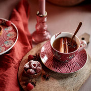 Pip Studio Flower Festival Red Porcelain Teacup Set 51004147