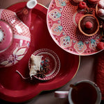 Load image into Gallery viewer, Pip Studio Flower Festival Red Porcelain Tea Plate 51013025
