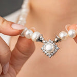 Load image into Gallery viewer, 22-1 İnci ve Zirkon Taşlı Kolye mzkcb0-gy.myshopify.com
