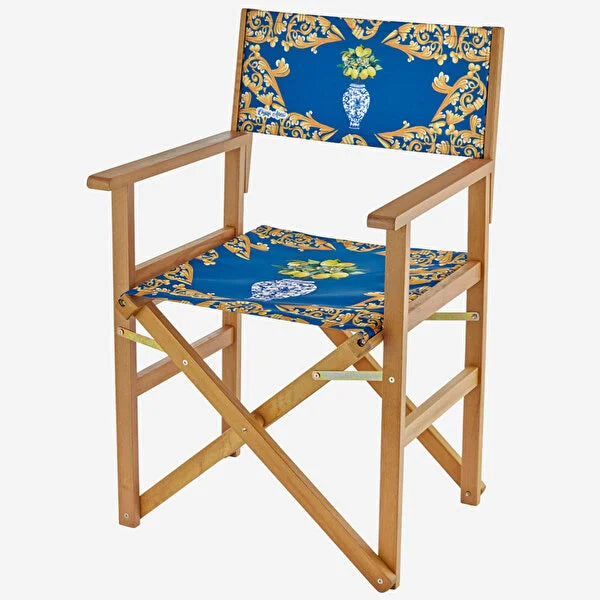 Chiara Alessi Capri Blue Wooden Garden Chair CADCCAP1BL