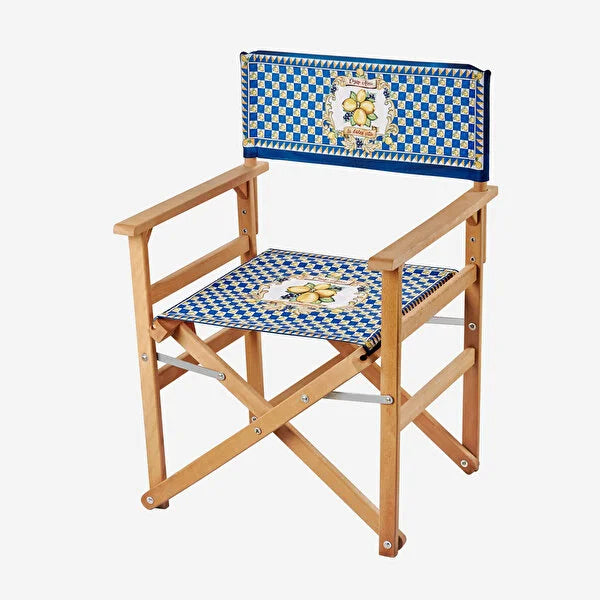 Chiara Alessi Capri Blue Wooden Garden Chair CADCCPR1BL