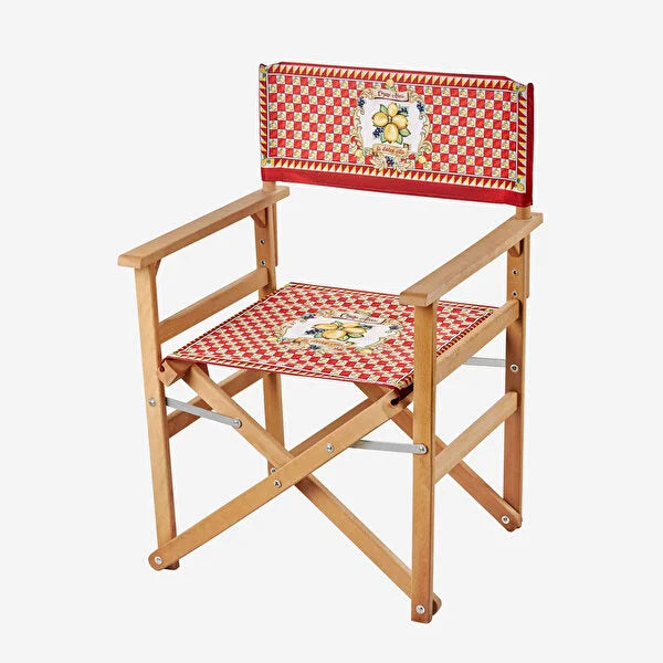 Chiara Alessi Capri Red Wooden Garden Chair CADCCPR1RD