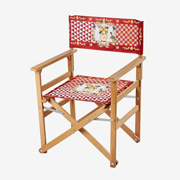 Chiara Alessi Capri Red Wooden Garden Chair CADCCPR2RD