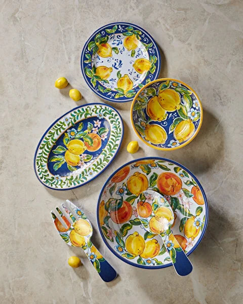 Chiara Alessi Capri Blue Melamine Breakfast Plate CAMAA4179BW