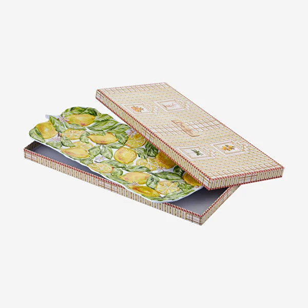 Chiara Alessi Capri Yellow Melamine Serving Plate CAMAK4219LM