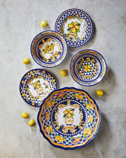 Chiara Alessi Capri Blue Melamine Breakfast Plate CAMC1079BL2