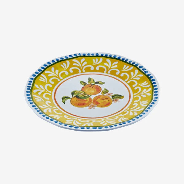 Chiara Alessi Capri Yellow Melamine Breakfast Plate CAMFF0279OW