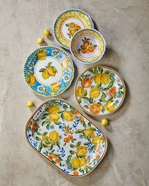 Chiara Alessi Capri Blue Melamine Dinner Plate CAMFF0281BW